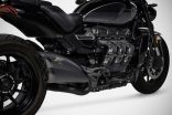Triumph Rocket 3 Storm 24-25 SLIP-ON KIT Racing Silenziatore in Acciaio Inox Aisi 304 Nero Zard
