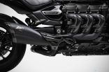 Triumph Rocket 3 Storm 24-25 SLIP-ON  Racing Silenziatore in Acciaio Inox Aisi 304 Nero Cerakote Zard