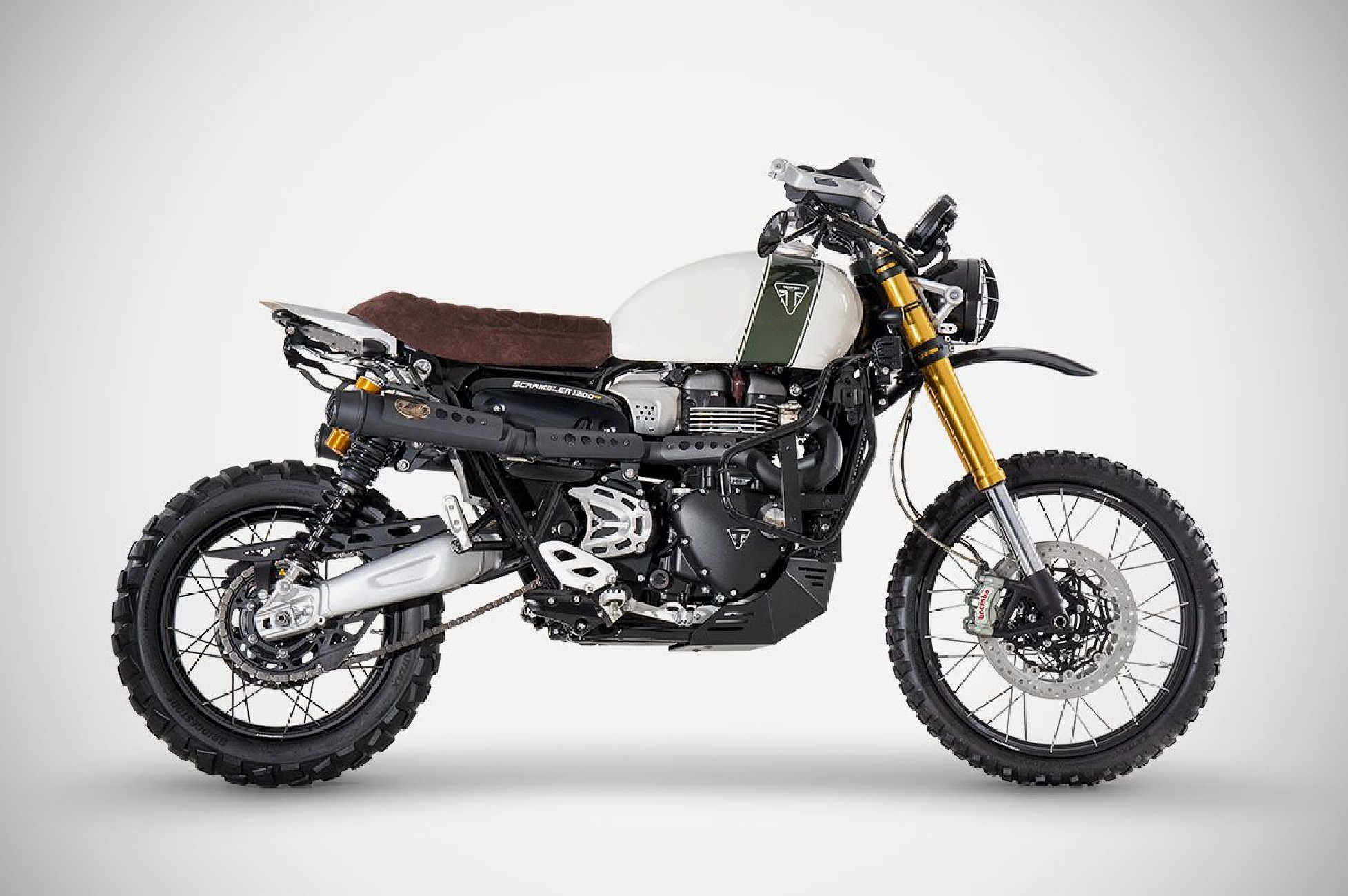Triumph Scrambler 1200 sistema di scarico completo full kit acciaio inox racing (2024-2026) - Zard