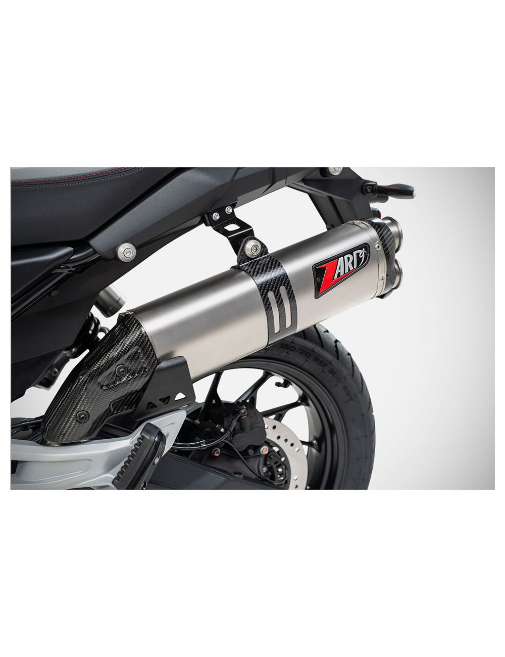 Moto Guzzi V85 TT 2025 Slip-On Silenziatore Inox Titanio Racing Zard
