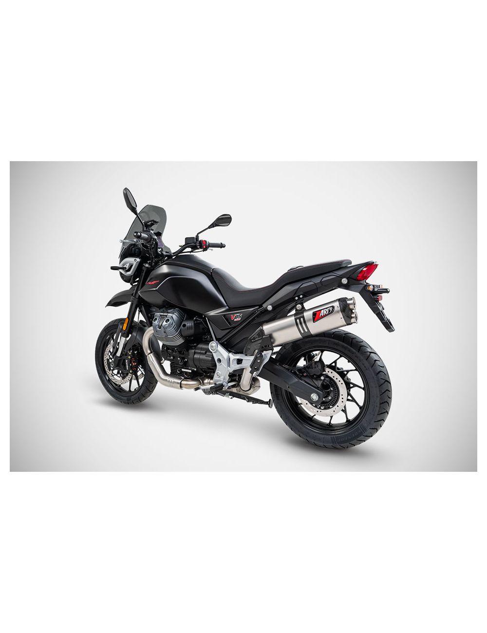 Moto Guzzi V85 TT 2025 Slip-On Silenziatore Acciaio Inox Titanio Racing Euro 5 plus Zard