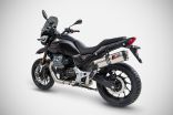 Moto Guzzi V85 TT 2025 Slip-On Silenziatore Acciaio Inox Titanio Racing Euro 5 plus Zard