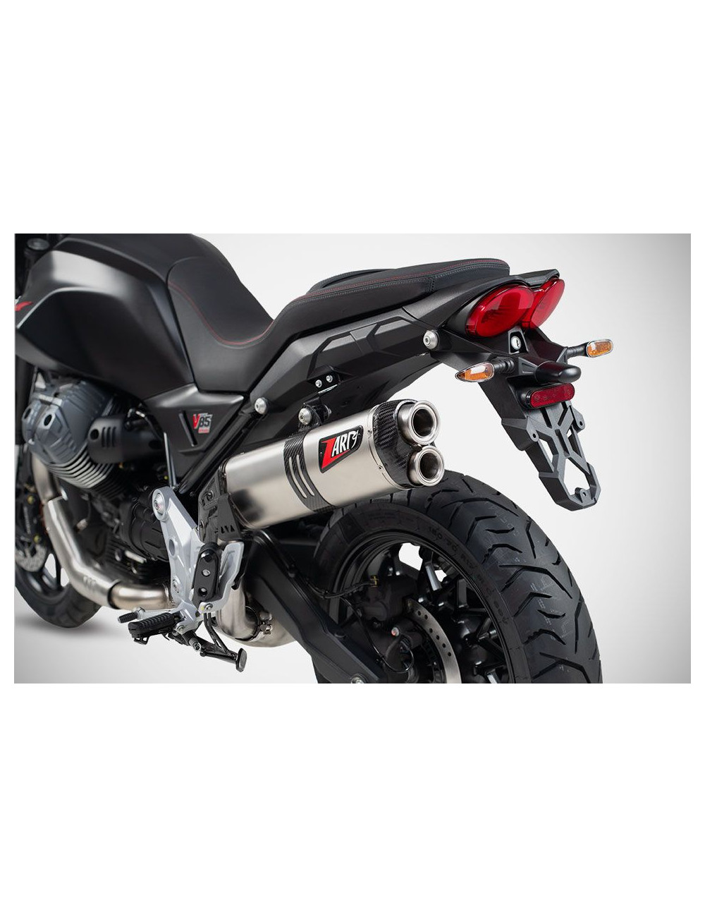 Moto Guzzi V85 TT 25-26 Slip-On Inox Titanio Racing Euro 5 plus Zard