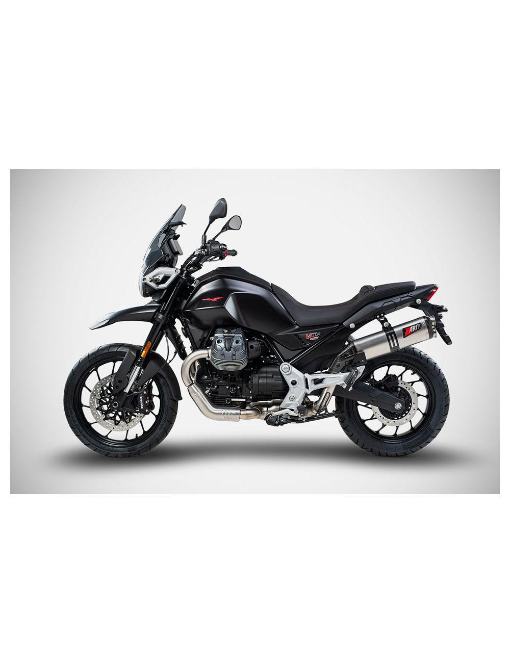 Moto Guzzi V85 TT 2025 Slip-On Silenziatore Inox Titanio Racing Euro 5 plus Zard