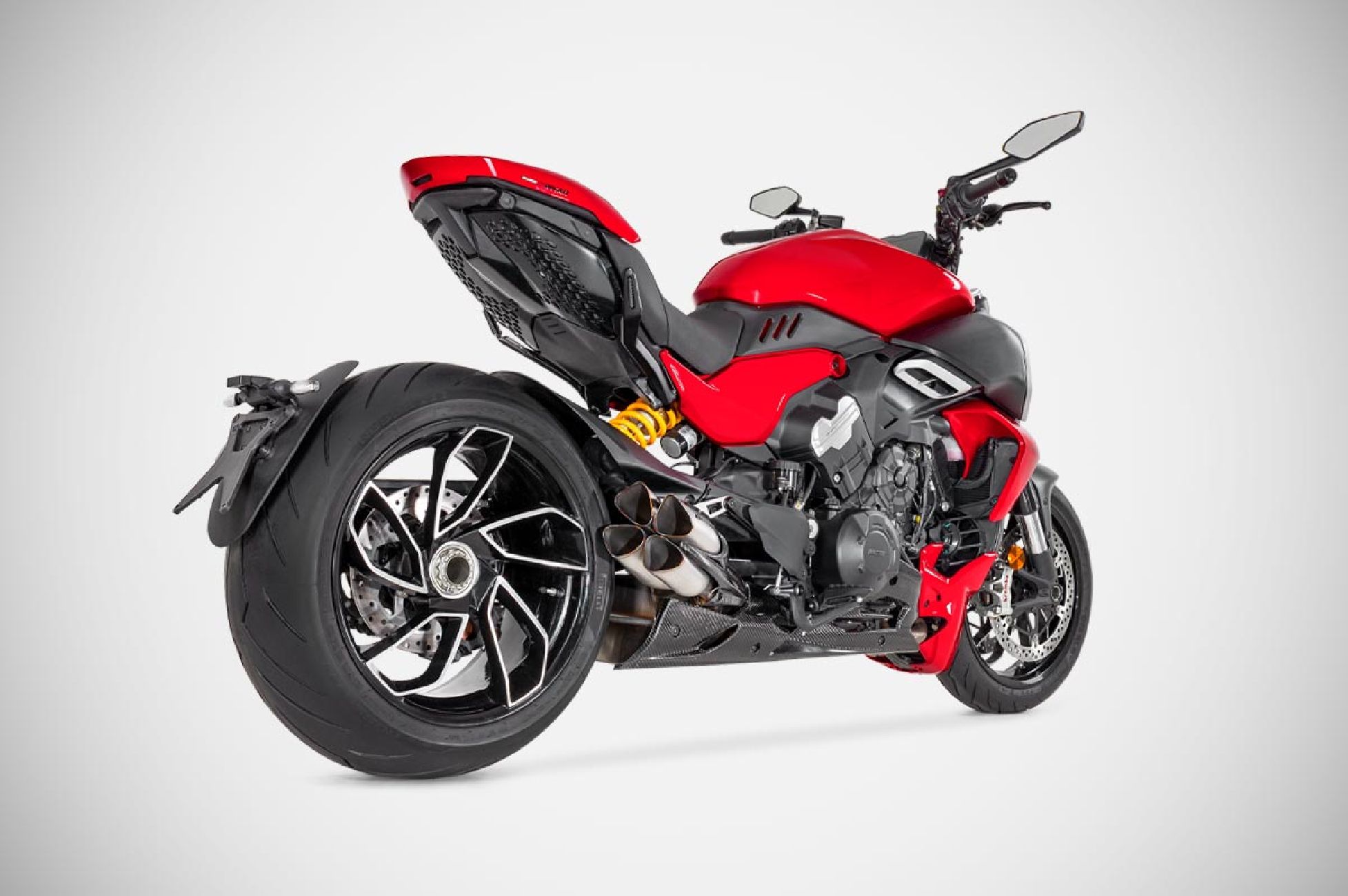 Scarico DIAVEL V4 SLIP-ON KIT racing ZARD PREDATOR acciaio inox aisi 304 fibra di carbonio