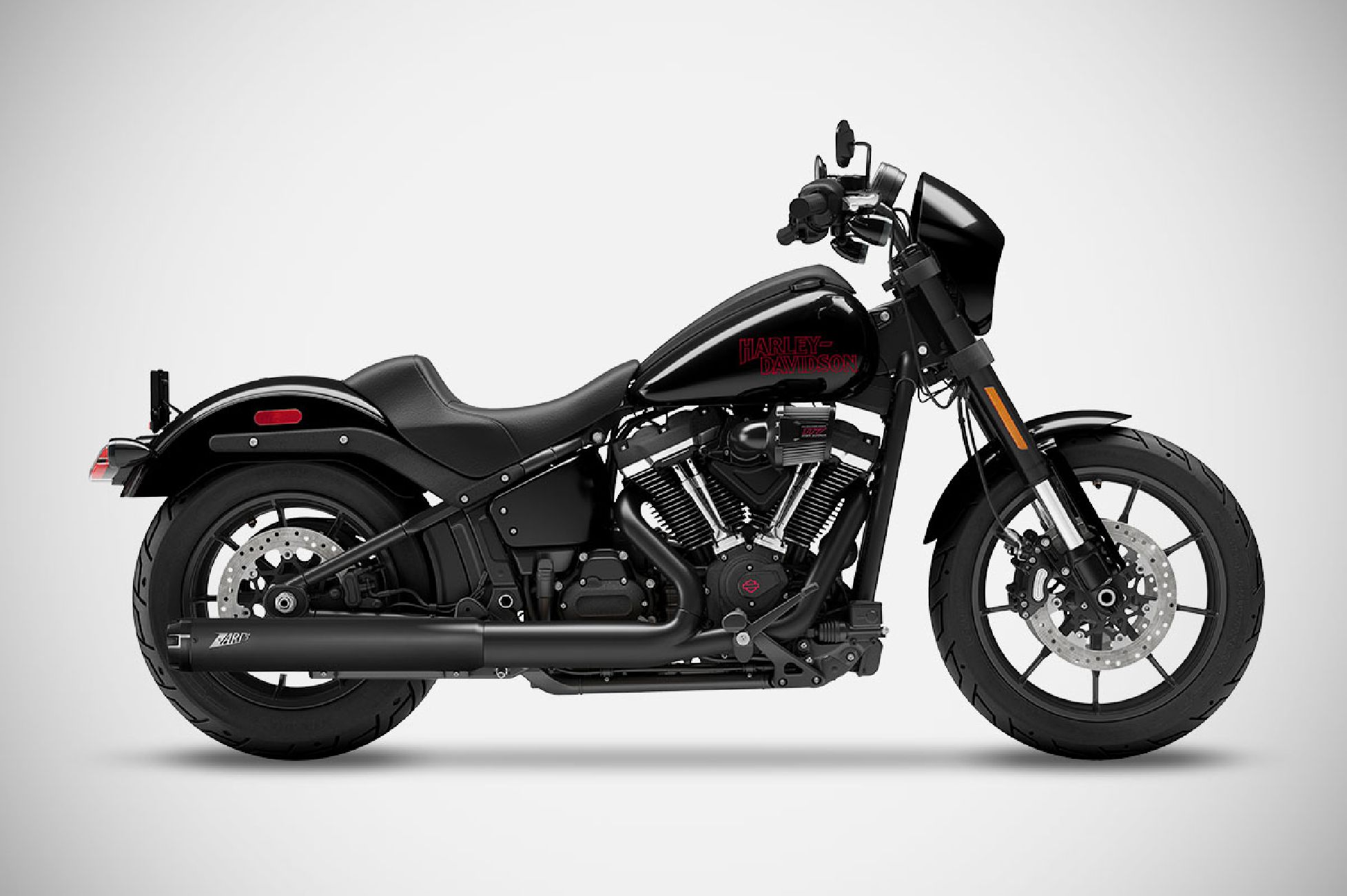 Harley-Davidson Low Rider S - 2025 slip-on exhaust AISI 304 Stainless Steel Black Cerakote Homologated E5+ Street Legal Zard