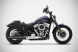 Harley-Davidson Street Bob - 2025 slip-on exhaust AISI 304 Stainless Steel Polished Homologated E5+ Street Legal Zard