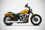 Harley-Davidson Street Bob - 2025 slip-on exhaust AISI 304 Stainless Steel Polished Homologated E5+ Street Legal Zard