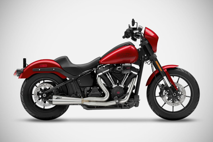 Harley-Davidson Low Rider S - 25-26 sistema di scarico silenziatore full kit acciaio inox AISI 304 satinato Zard racing