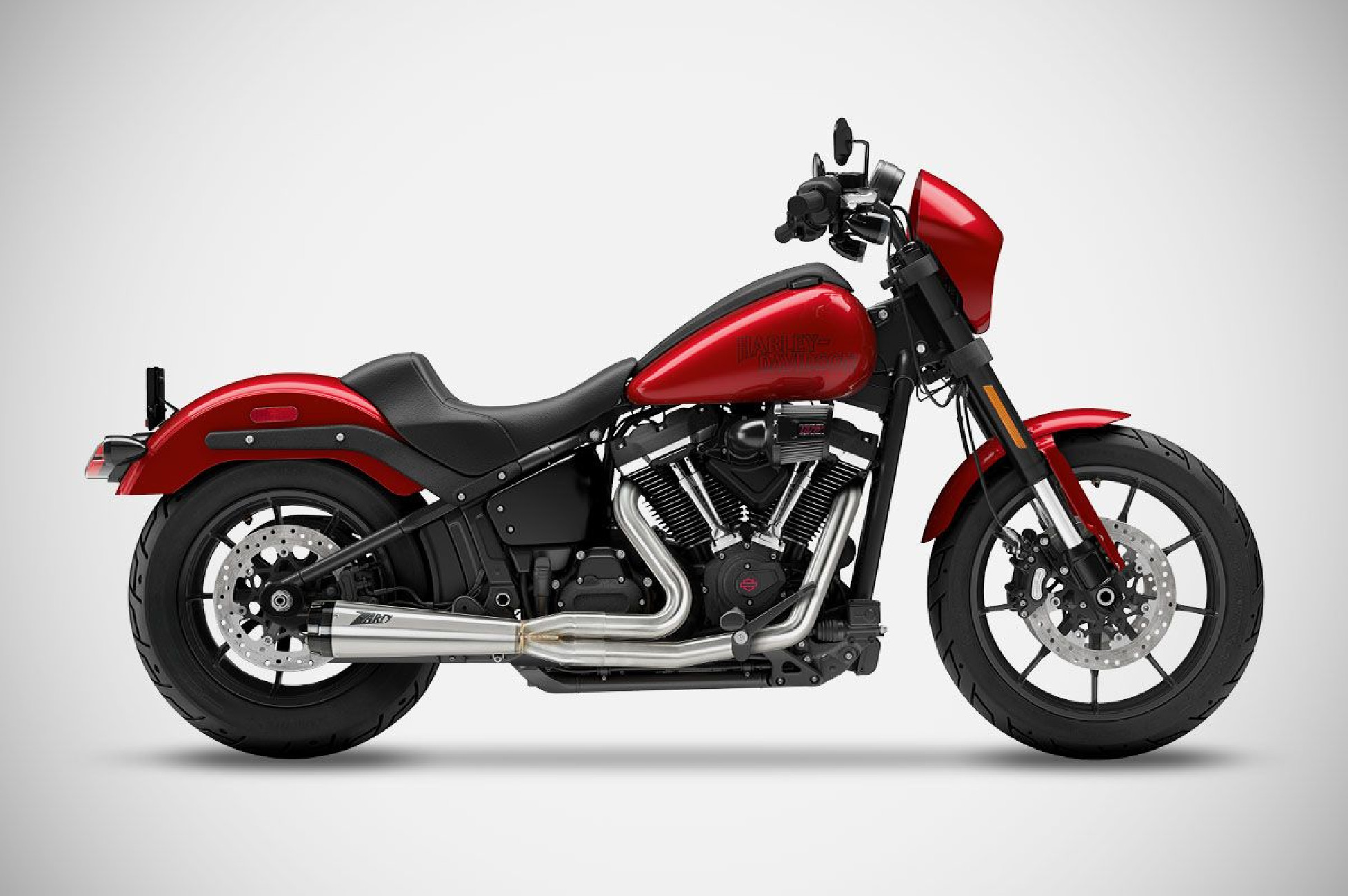 Harley-Davidson Low Rider S - 25-26 sistema di scarico silenziatore full kit acciaio inox AISI 304 satinato Zard racing