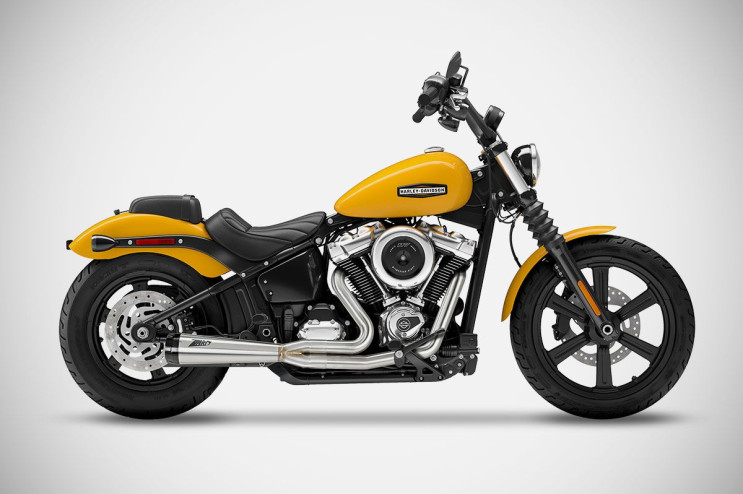 Harley-Davidson Street Bob - 25-26 full kit exhaust AISI 304 Stainless Steel satin Zard