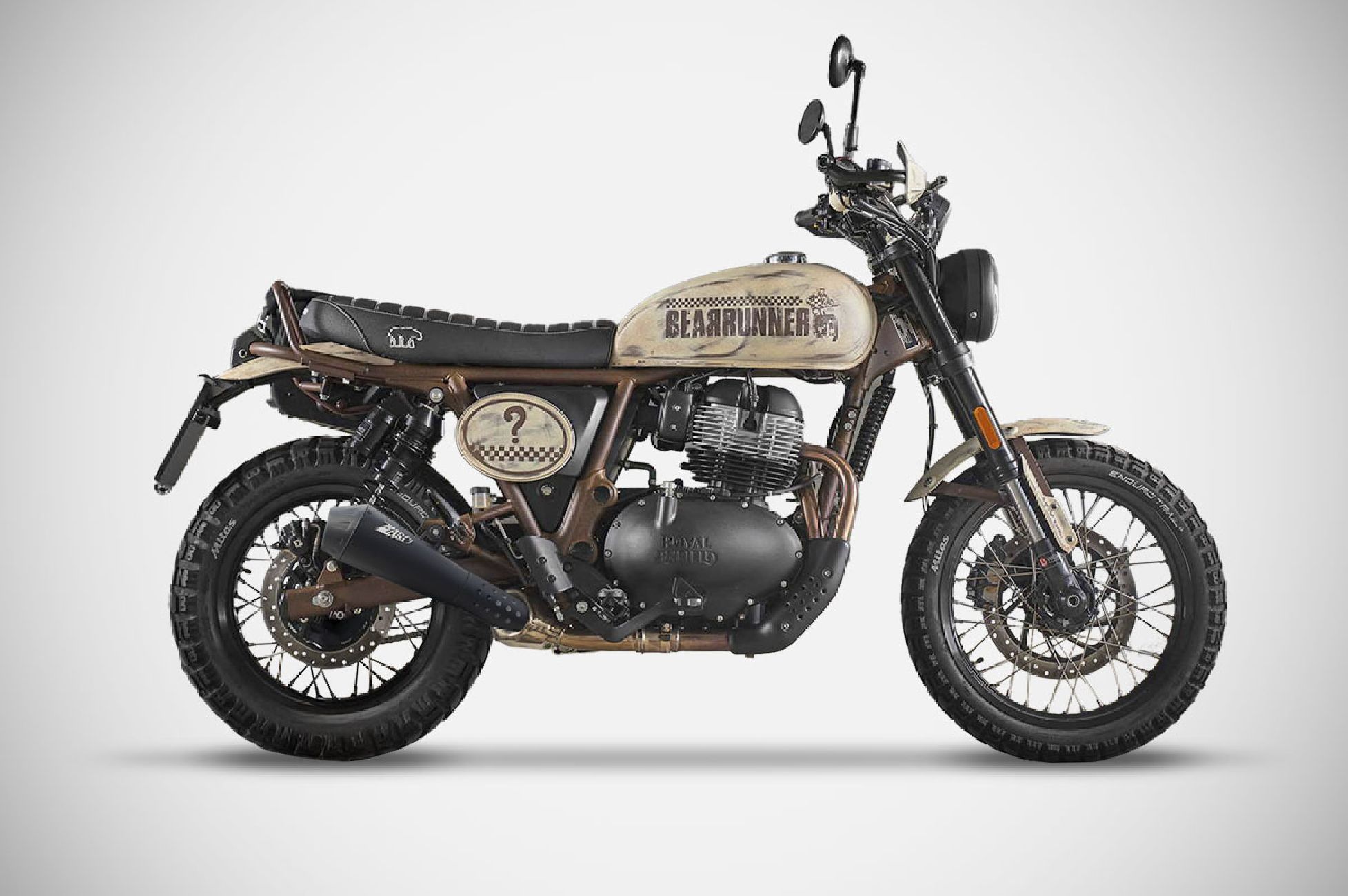 Royal Enfield Bear 650 - 2025 slip-on exhaust AISI 304 Stainless Steel Black Cerakote Homologated E5+ Street Legal Zard