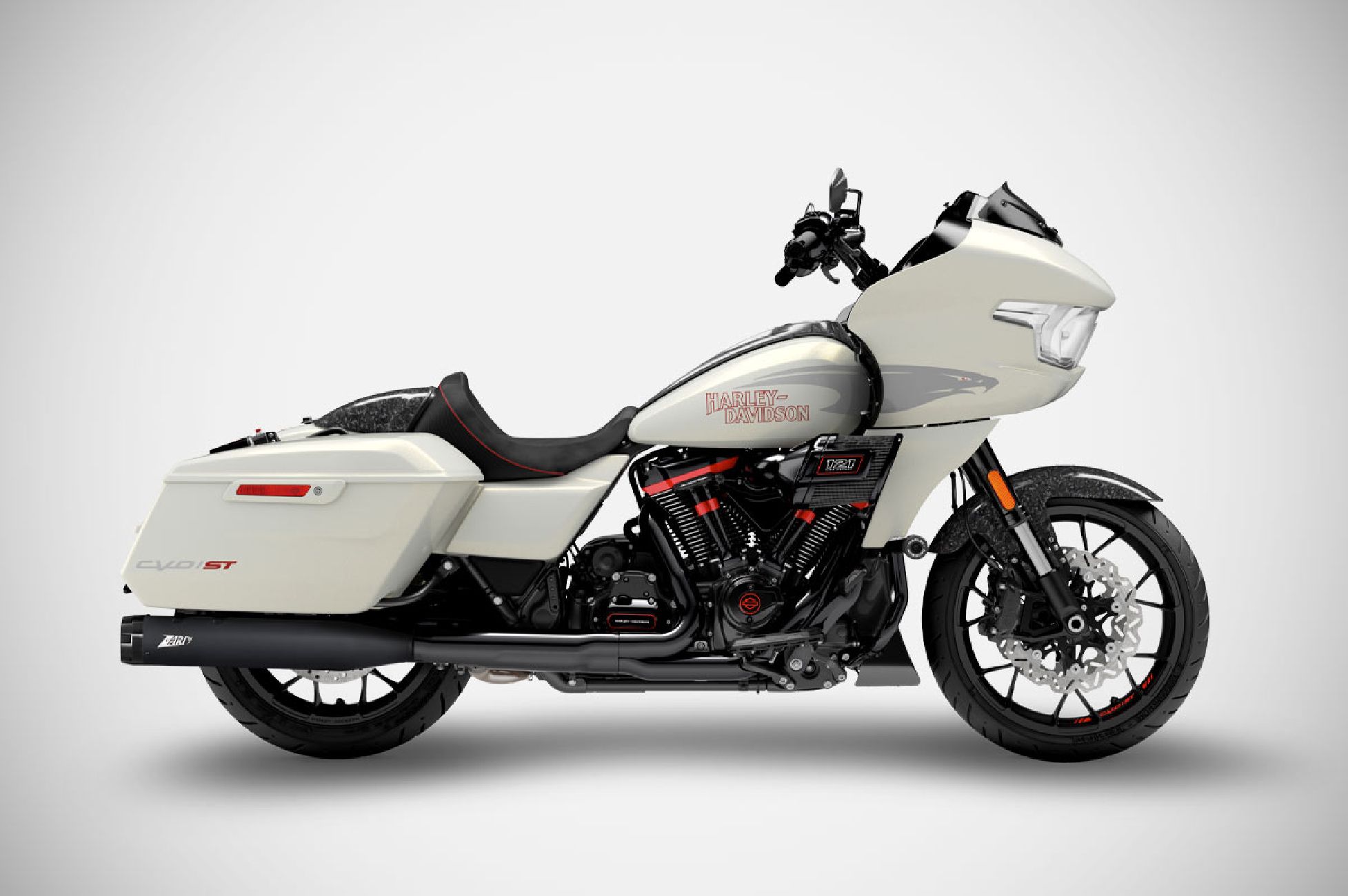 CVO ROAD GLIDE ST Slip-Ons 4.5 pollici (17-24) Silenziatori Harley-Davidson Zard Black