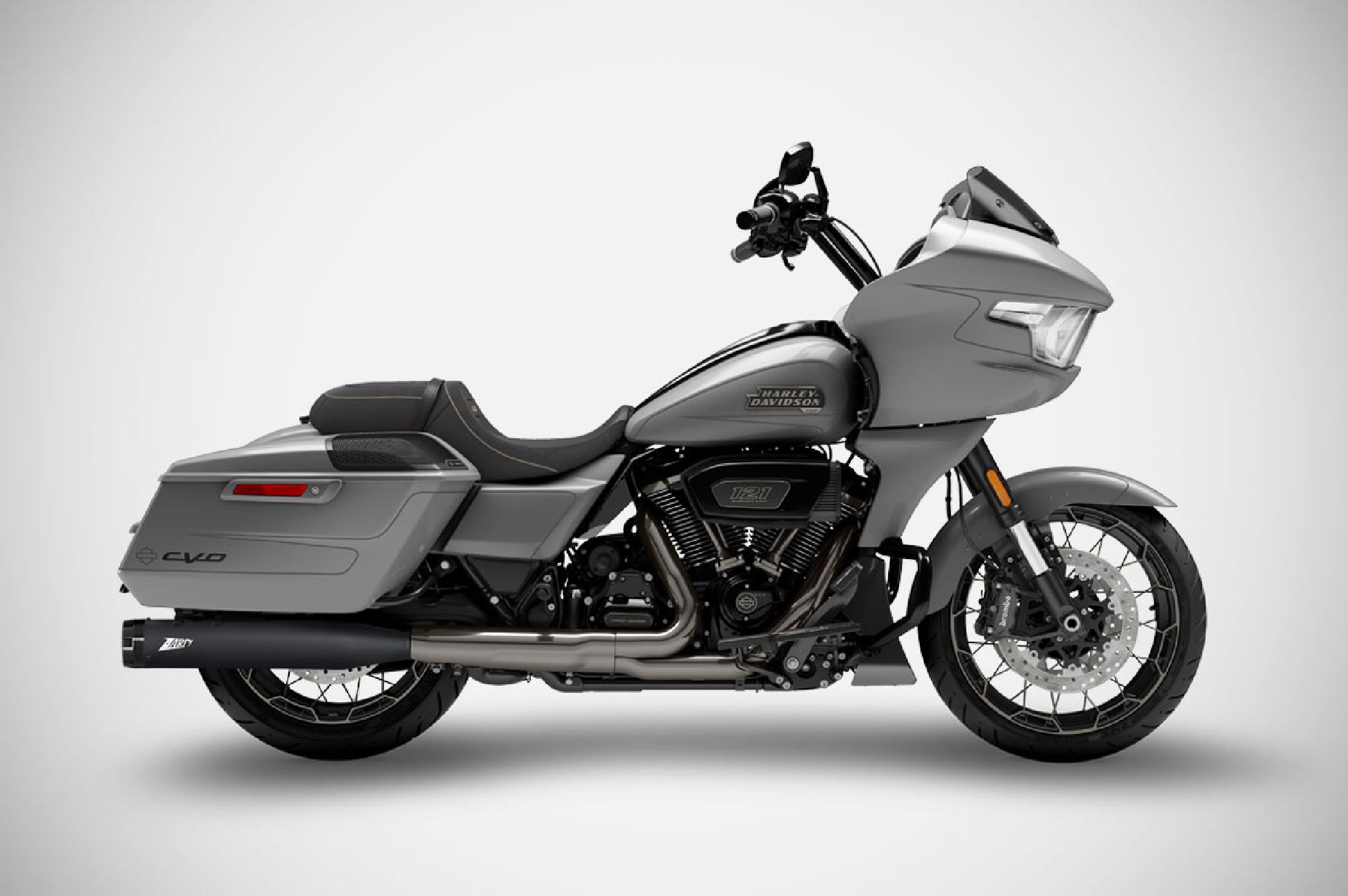 CVO ROAD GLIDE ST Slip-Ons 4.5 pollici (17-24) Silenziatori Harley-Davidson Zard Black