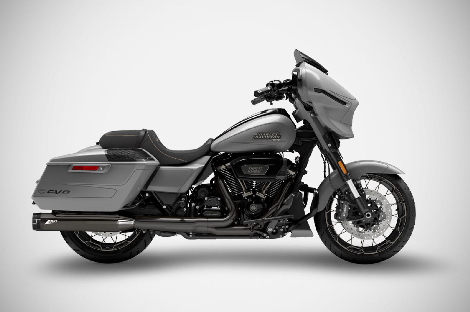 CVO STREET GLIDE Slip-Ons 4.5 pollici (17-24) Silenziatori Harley-Davidson Zard BLACK CHROME