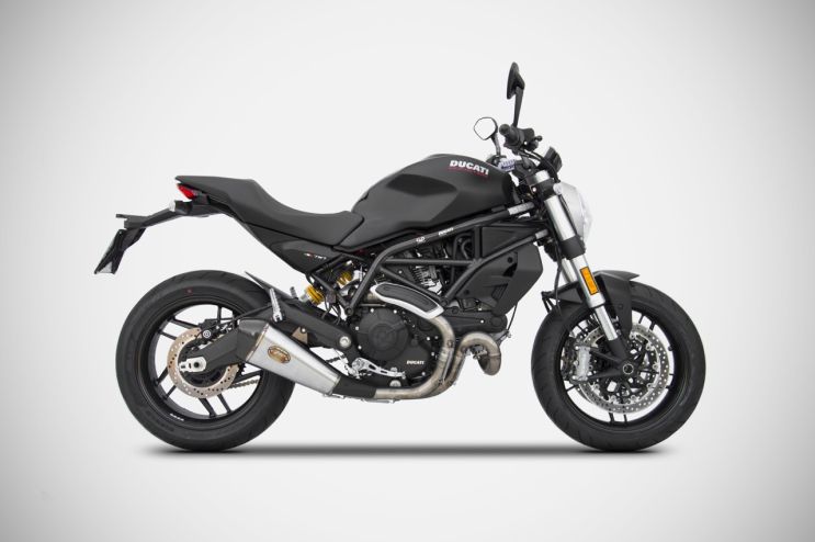 Scarico Silenziatore Ducati Monster 797 17-19 Slip-On ZARD Inox e Carbonio