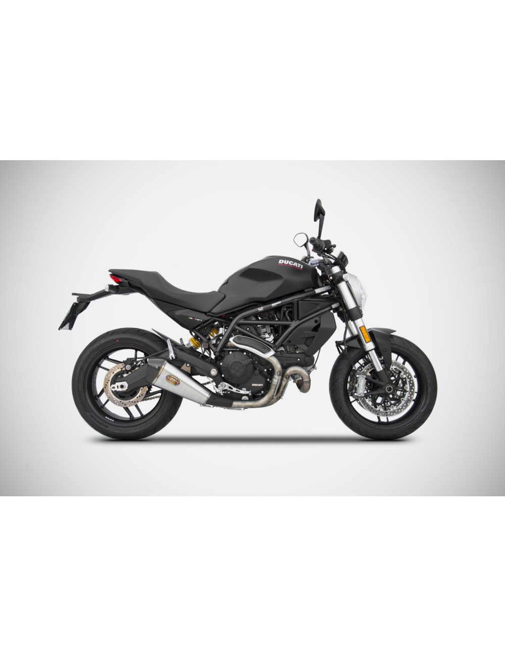 Scarico Silenziatore Ducati Monster 797 17-19 Slip-On ZARD Inox e Carbonio