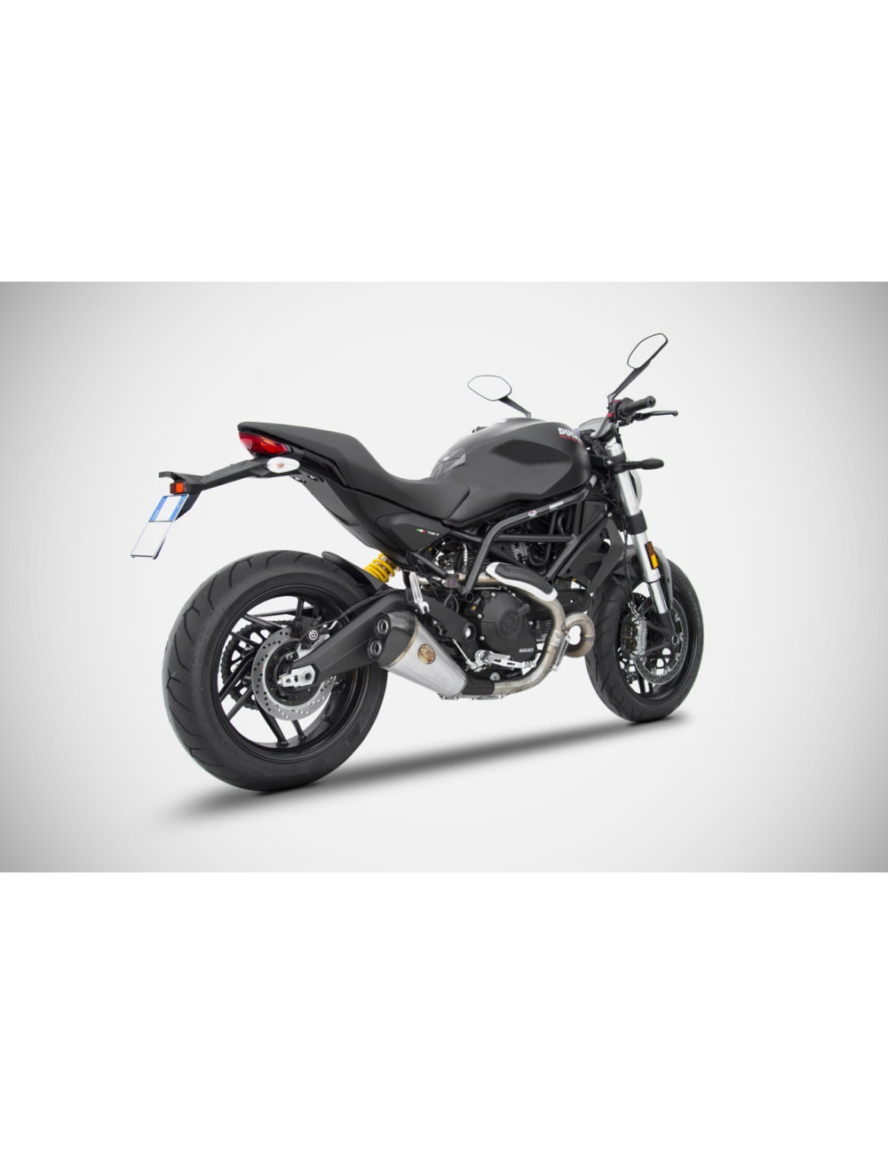 Scarico Silenziatore Ducati Monster 797 17-19 Slip-On ZARD Inox Carbonio