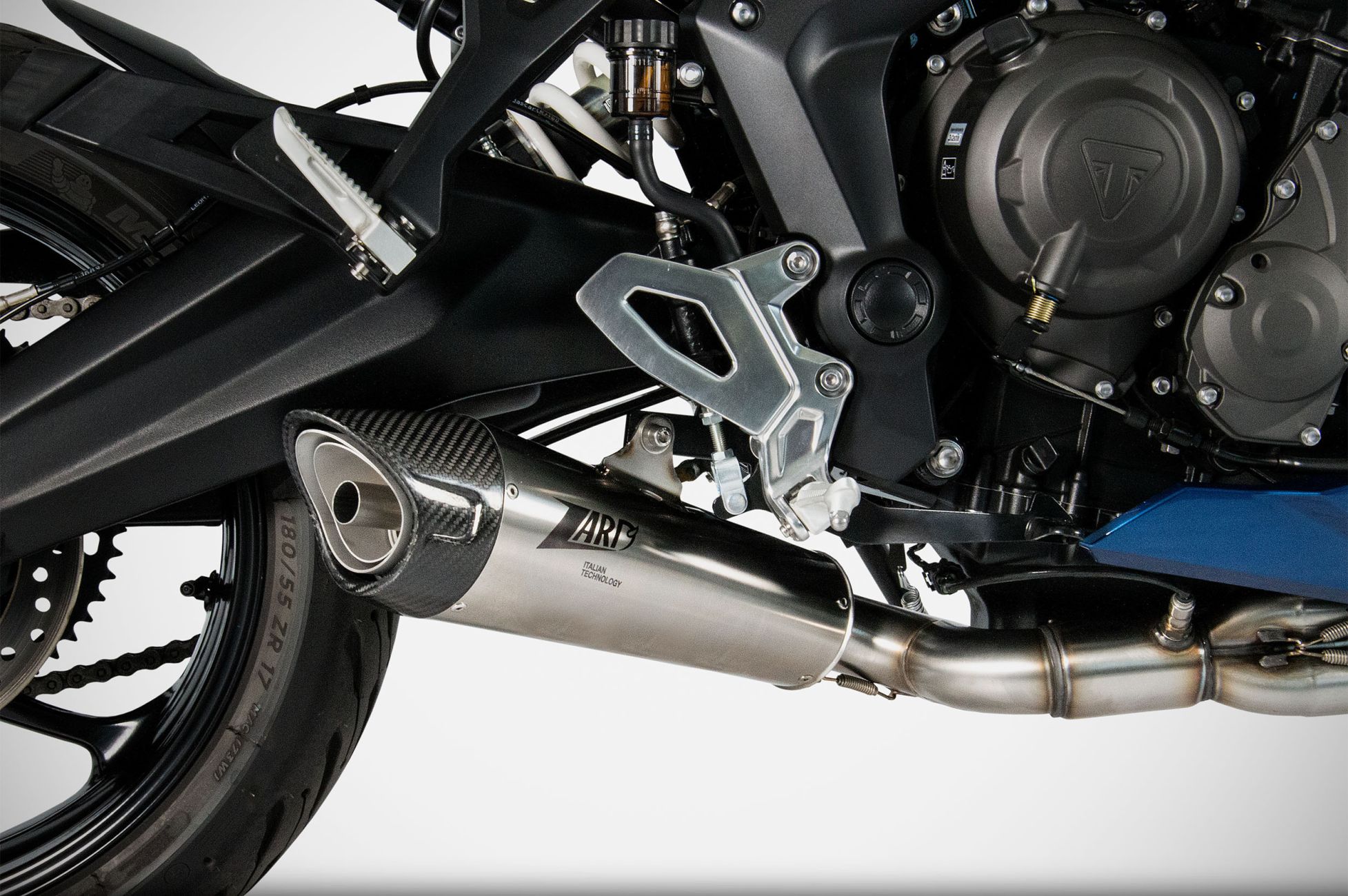 Full Kit Scarico completo Acciaio Inox 304 Triumph Tiger Sport 21-25 Racing E5+