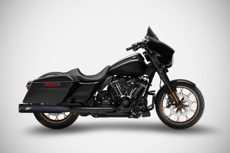STREET GLIDE Slip-Ons 4.5 pollici 25-26 Silenziatori Harley-Davidson Zard Nero E5