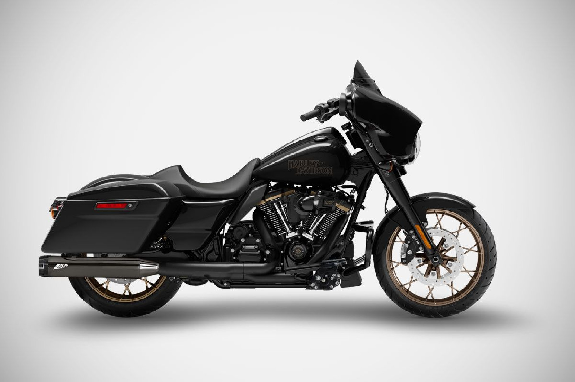 STREET GLIDE Slip On 4.5 pollici 25-26 Silenziatori Harley-Davidson Zard Cromato Nero E5