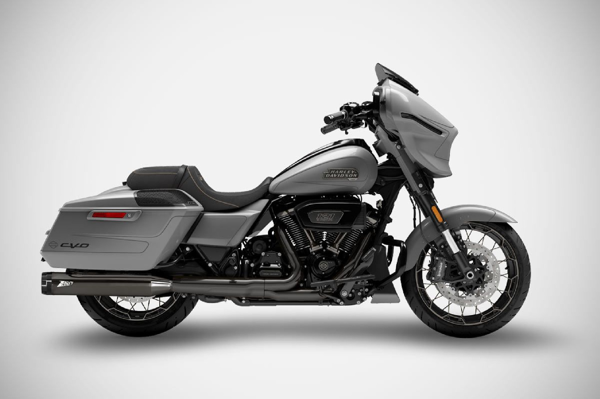 CVO STREET GLIDE Slip-Ons 4.5 Inches 25-26 Stainless steel Harley-Davidson BLACK