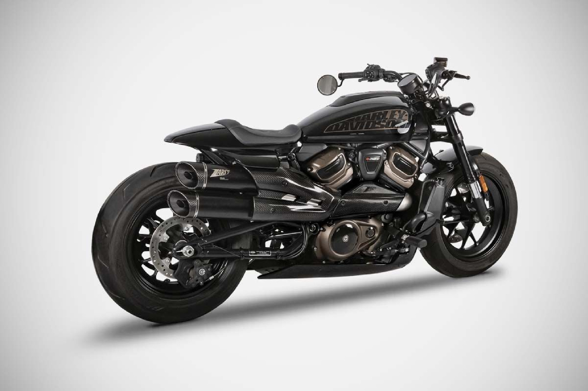 Zard Slip-On Exhaust installed on Harley-Davidson Sportster S 25-26