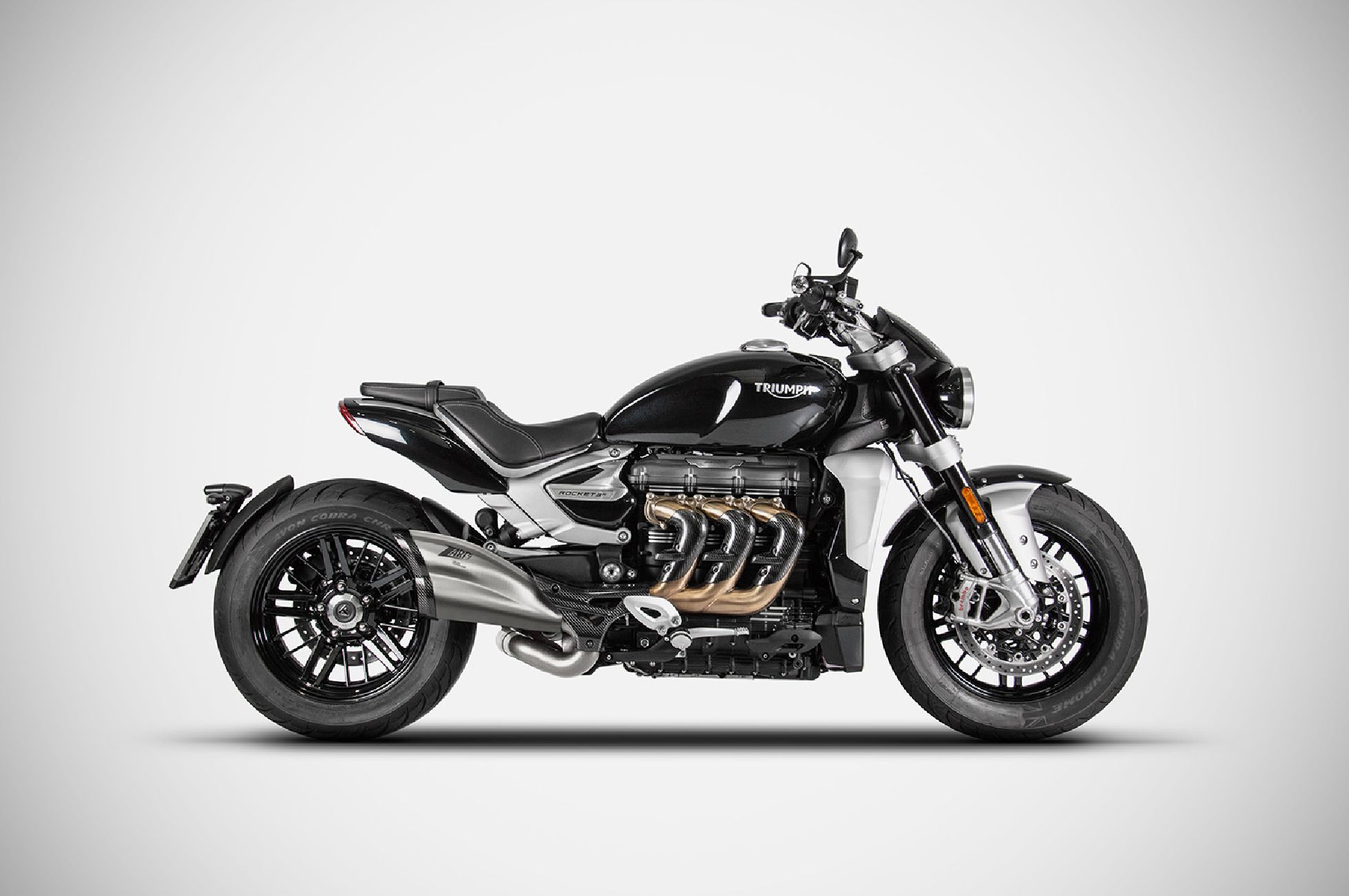 Scarico Triumph Rocket III (21-23) Slip-On ZARD Silenziatore Inox-Carbonio