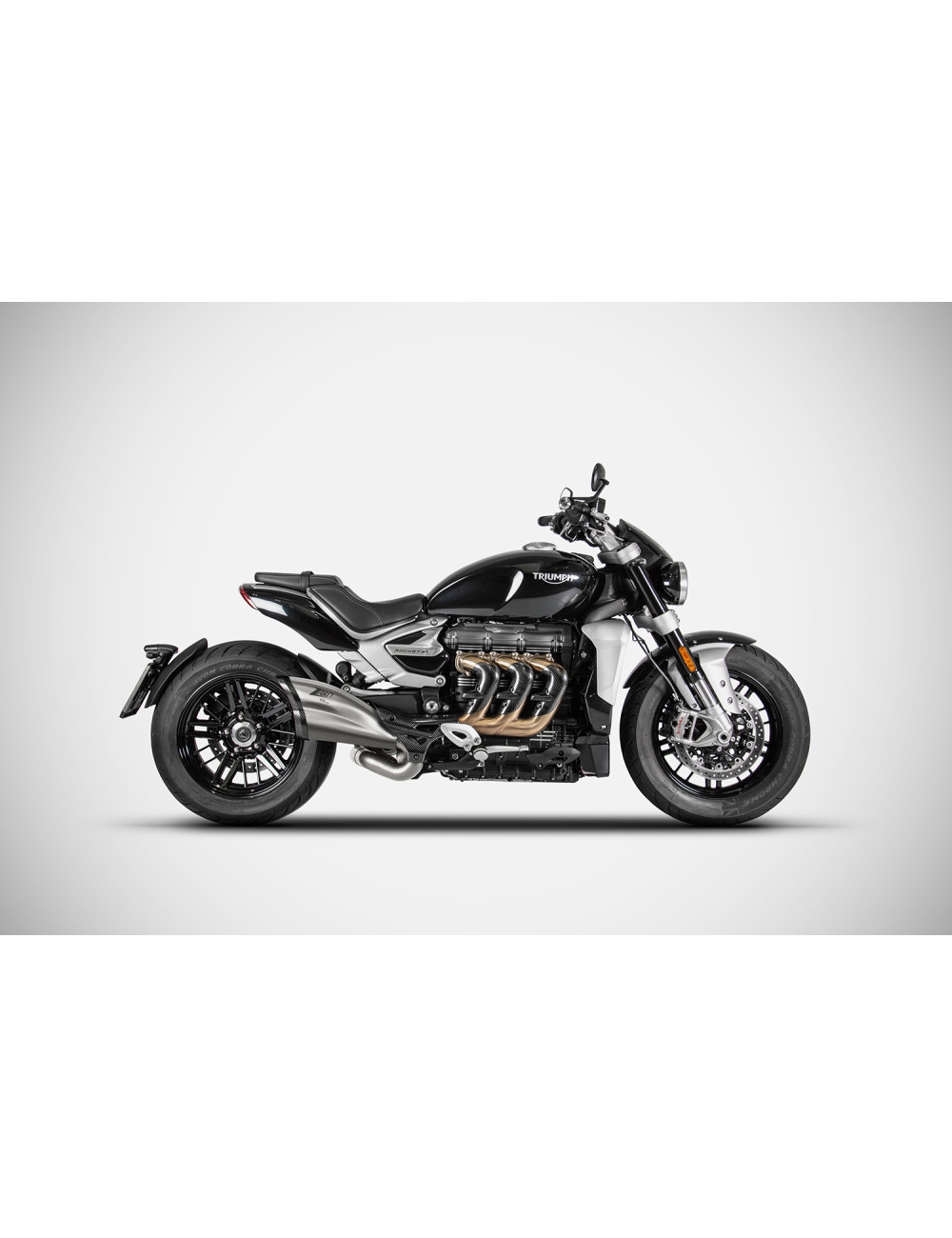 Scarico Triumph Rocket III (21-23) Slip-On ZARD Silenziatore Inox-Carbonio