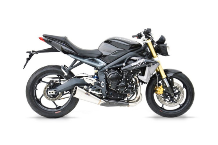 Triumph Street Triple 675 13-16 Slip-On Short Silenziatore Inox Racing
