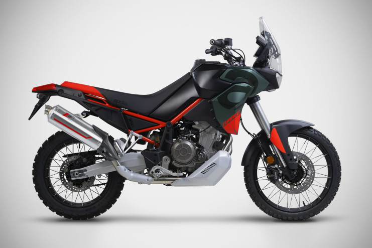 Scarico Aprilia TUAREG 660 2025 SABBIA SLIP-ON ZARD Acciaio Inox