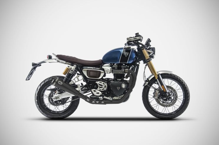 Full Stainless Steel Exhaust Kit for Triumph Scrambler 1200 21-23
