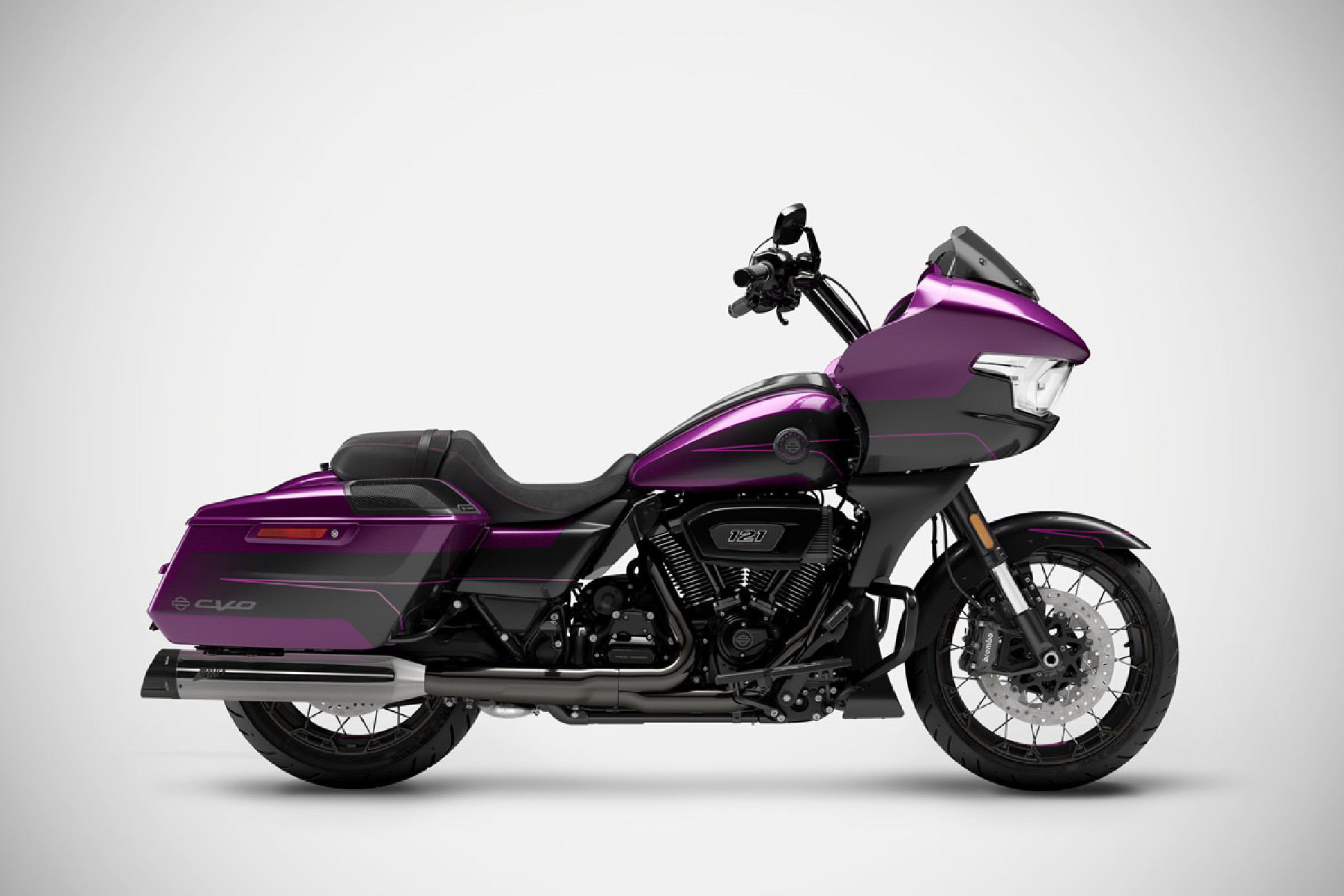 Harley-Davidson CVO Road Glide Zard Slip-ons 2025 | Chrome Black