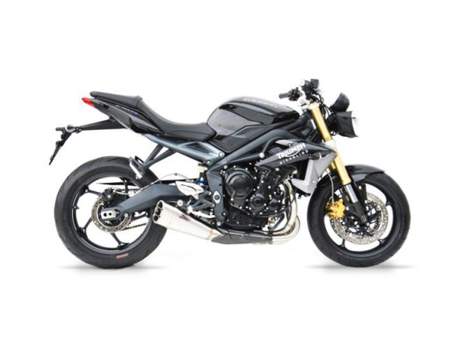 Triumph Street Triple 675 13-16 Slip-On Short Silenziatore Inox Racing