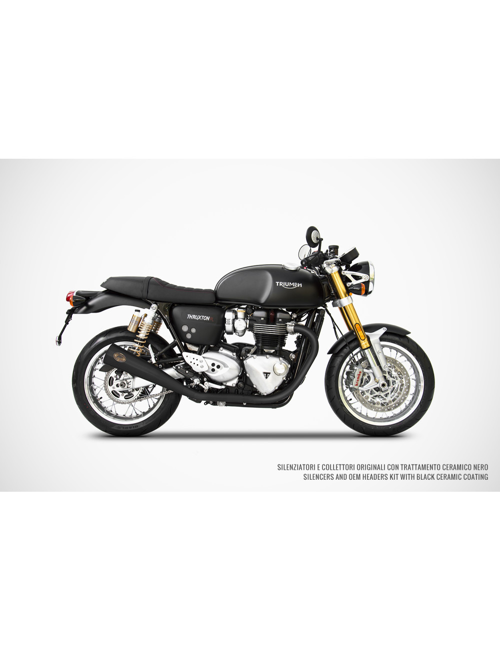 Slip-On per Triumph Thruxton-R 1200 17-20 Silenziatori Conici Zard